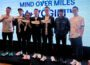 [Ki-ka] Sota Fukushima, Danar Guritno, Glenda Vyona, Jasment, Naufal Rahman, Coach Andriyanto, dan Yogi Suryo Prayogo dalam Press Conference ASICS S4+™ Yogiri Tokyo Marathon 2025